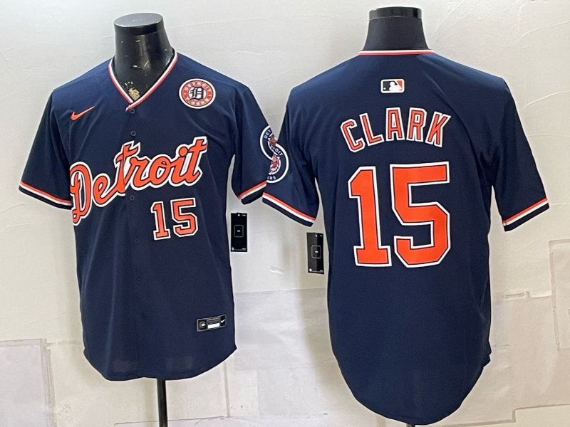 Men Detroit Tigers #15 Clark blue Nike 2026 MLB Jersey 0818005->pittsburgh steelers->NFL Jersey